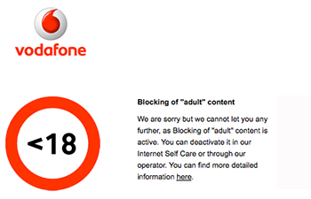 Vodafone cenzuruje internet